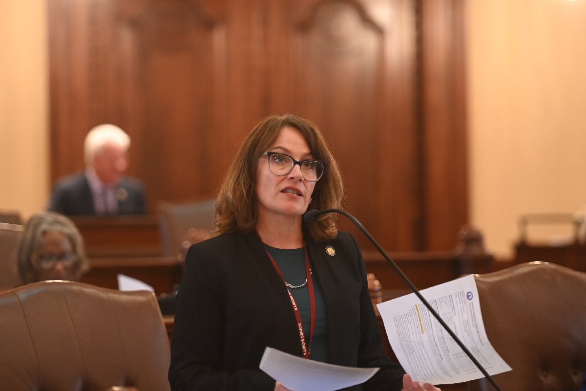 State Senator Meg Loughran Cappel speaks on the Senate floor