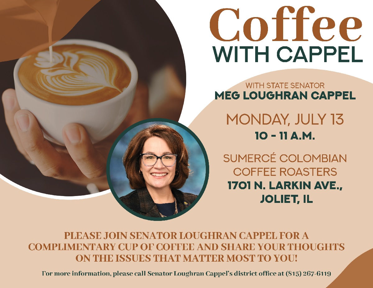 Senator Meg Loughran Cappel will host a Coffee with Cappel event on Monday, July 13