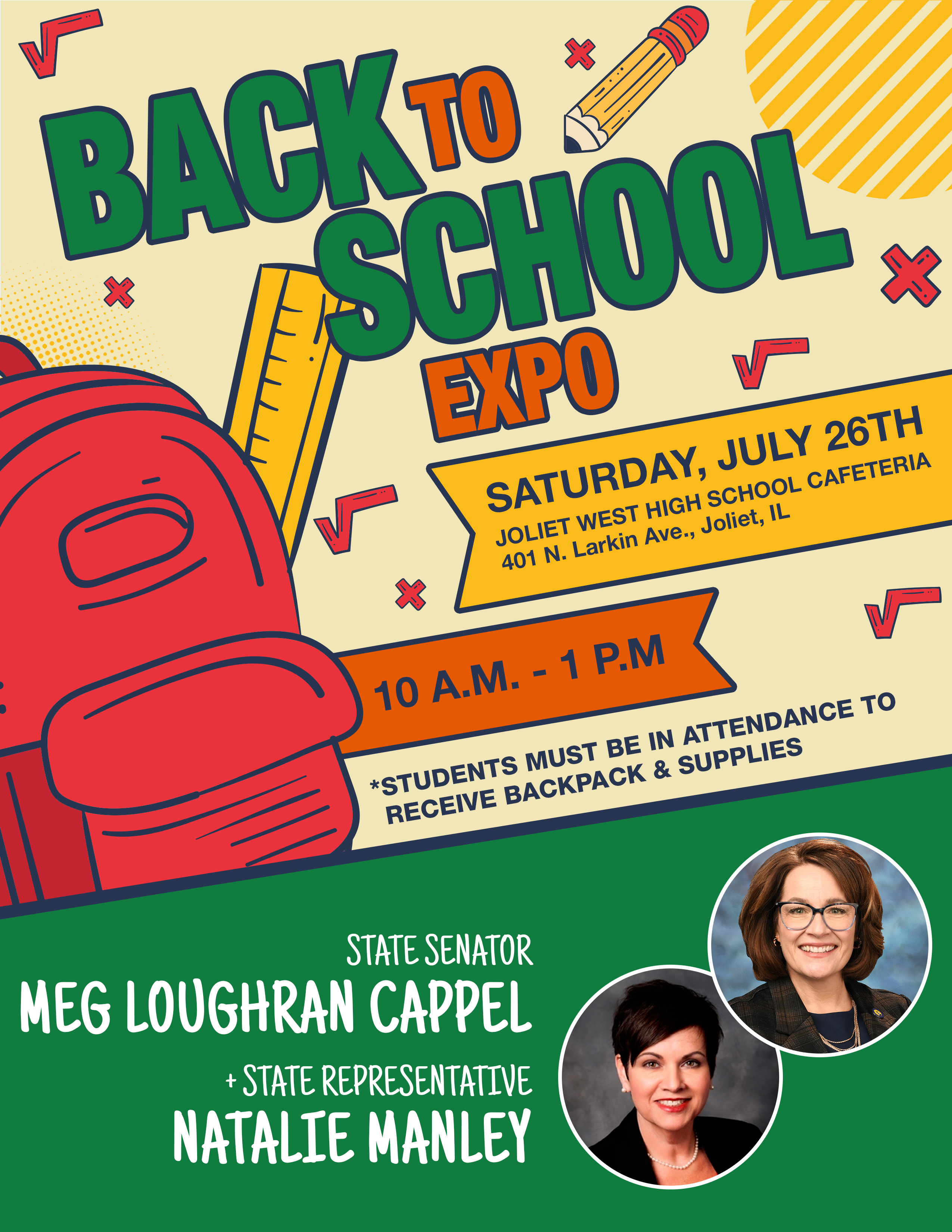 Back to School Expo Sen Cappel Rep Manley